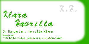 klara havrilla business card