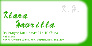 klara havrilla business card